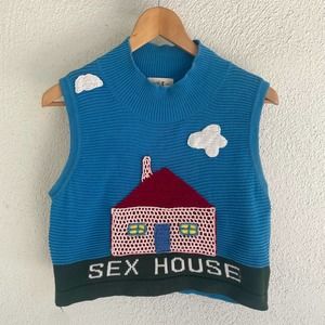 Sex House Sweater Vest by Fashion Brand Company Penelope Gazin